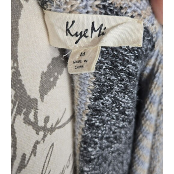 Kye Mi Women's Medium Long Open Front Cardigan Sweater Shawl - Picture 8 of 9